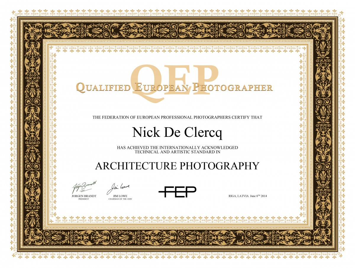QEP Certificate Nick De Clercq